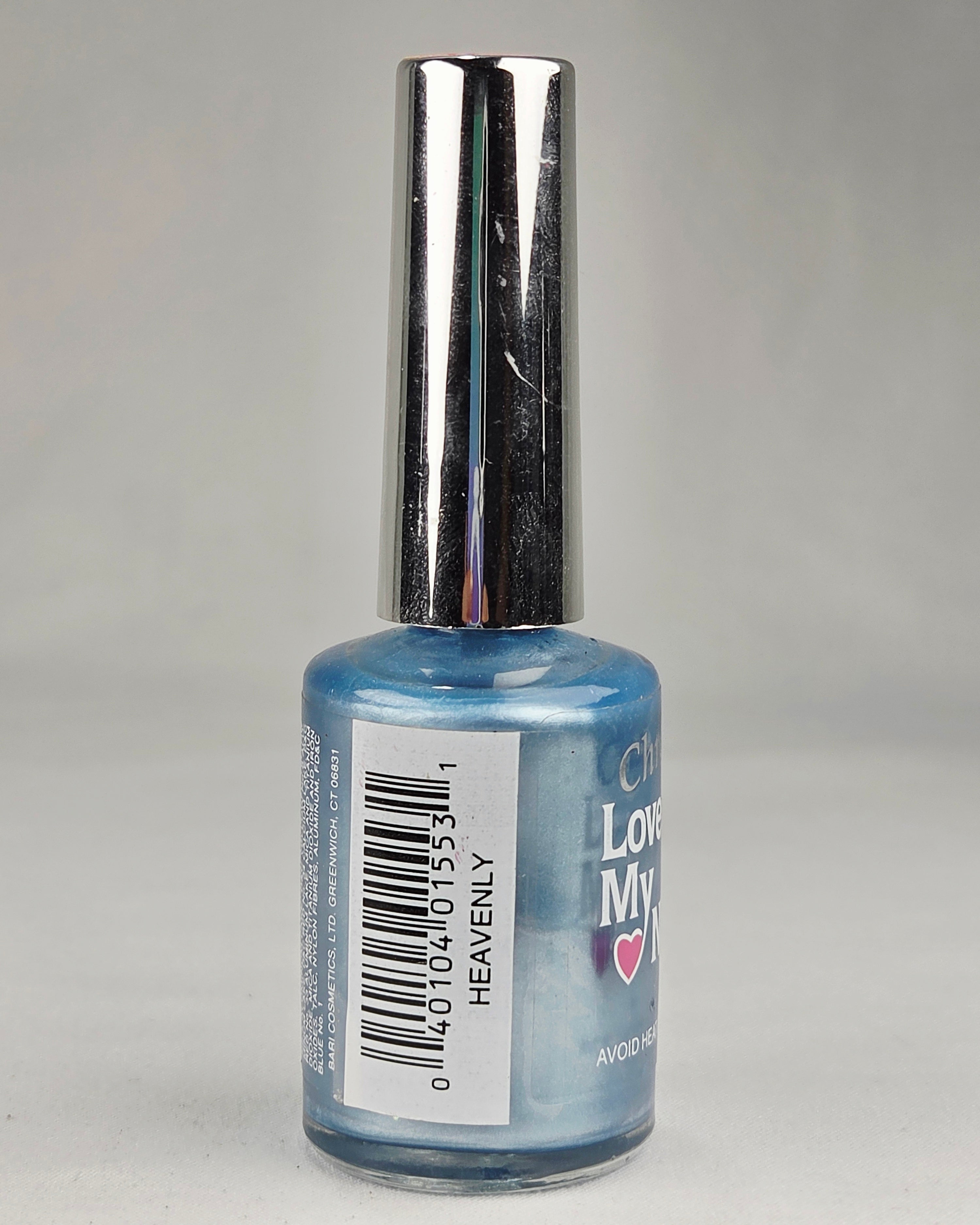 Love My Nails Chrome Heavenly 1553 Vintage Blue Chrome Nail Polish Pearl Shimmer Collectible