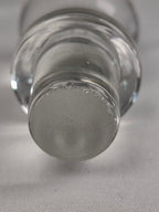 Vintage Ruby Red Art Glass Perfume Bottle with Clear Ball Stopper