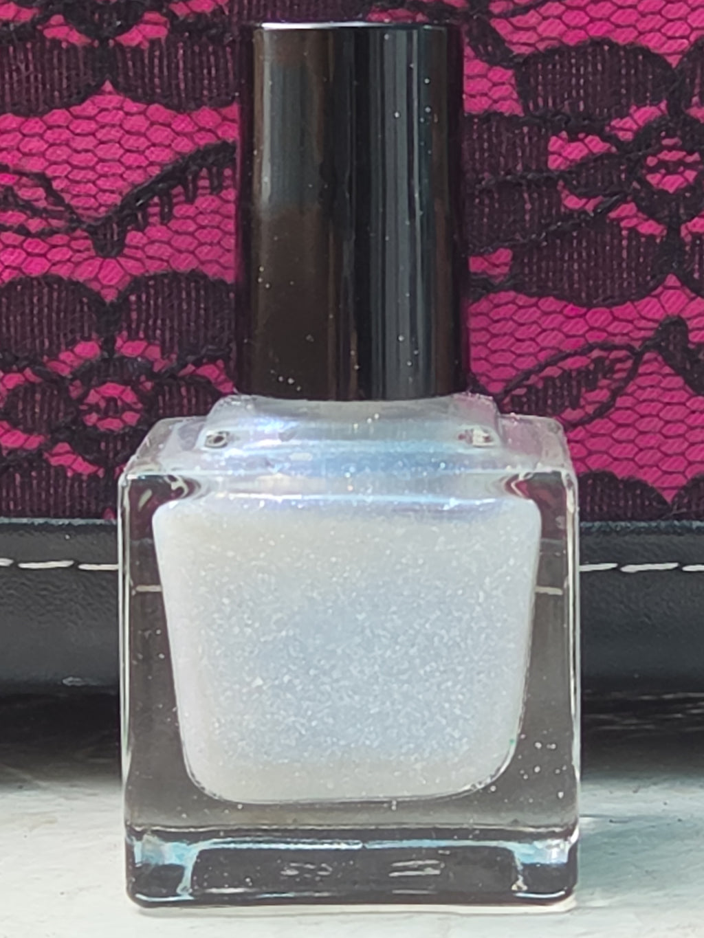 Prismatic Blizzard Holographic Nail Polish – Icy White with Blue Aurora Shimmer | Iridescent Indie Holo Lacquer | Liquid Krystal Co. Prototype