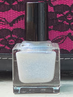 Prismatic Blizzard Holographic Nail Polish – Icy White with Blue Aurora Shimmer | Iridescent Indie Holo Lacquer | Liquid Krystal Co. Prototype