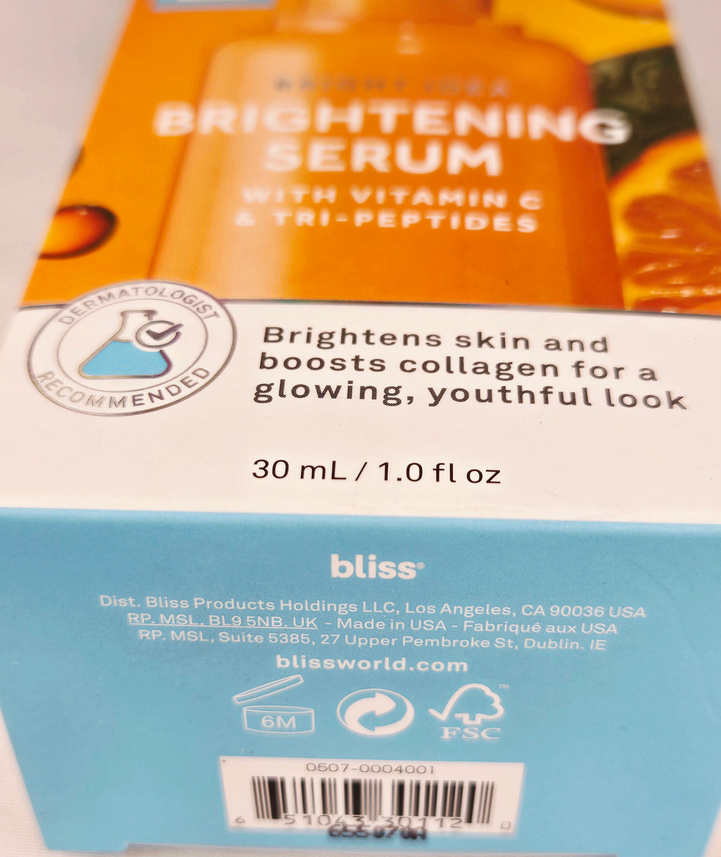 Bliss Bright Idea Vitamin C Brightening Serum 30ml | Collagen Boosting Skincare with Tri-Peptides