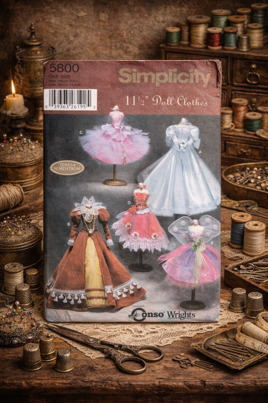 Simplicity Vintage 5800 Doll Clothes Pattern – 11½” Doll Wardrobe | Teresa Nordstrom Designs