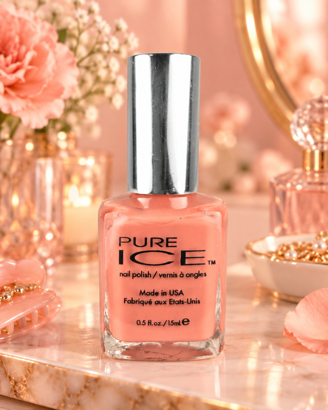 Pure Ice Can’t Stop 1021 Coral Peach Nail Polish Vintage Y2K Discontinued 