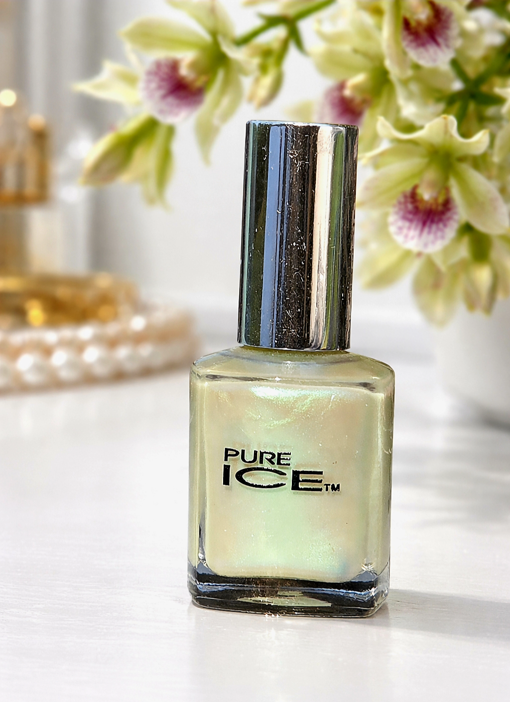 Pure Ice “Mint Dream” Vintage Nail Polish — Sheer Iridescent Green Shimmer Collector Shade