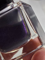 Shadow Blush - Thermal Nail Lacquer – Blackened Violet to Lilac Mauve Pink with Electric Blue-Violet Shimmer Handmade Indie Nail Polish