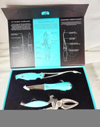Toadfish Coastal Kitchen Collection 3 Piece Seafood Tool Set Oyster Knife Crab Cutter Shrimp Cleaner