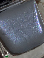 Mystic Foglight - Gray Nail Polish with Multicolor Shimmer | Liquid Krystal Co. Handmade Indie Lacquer
