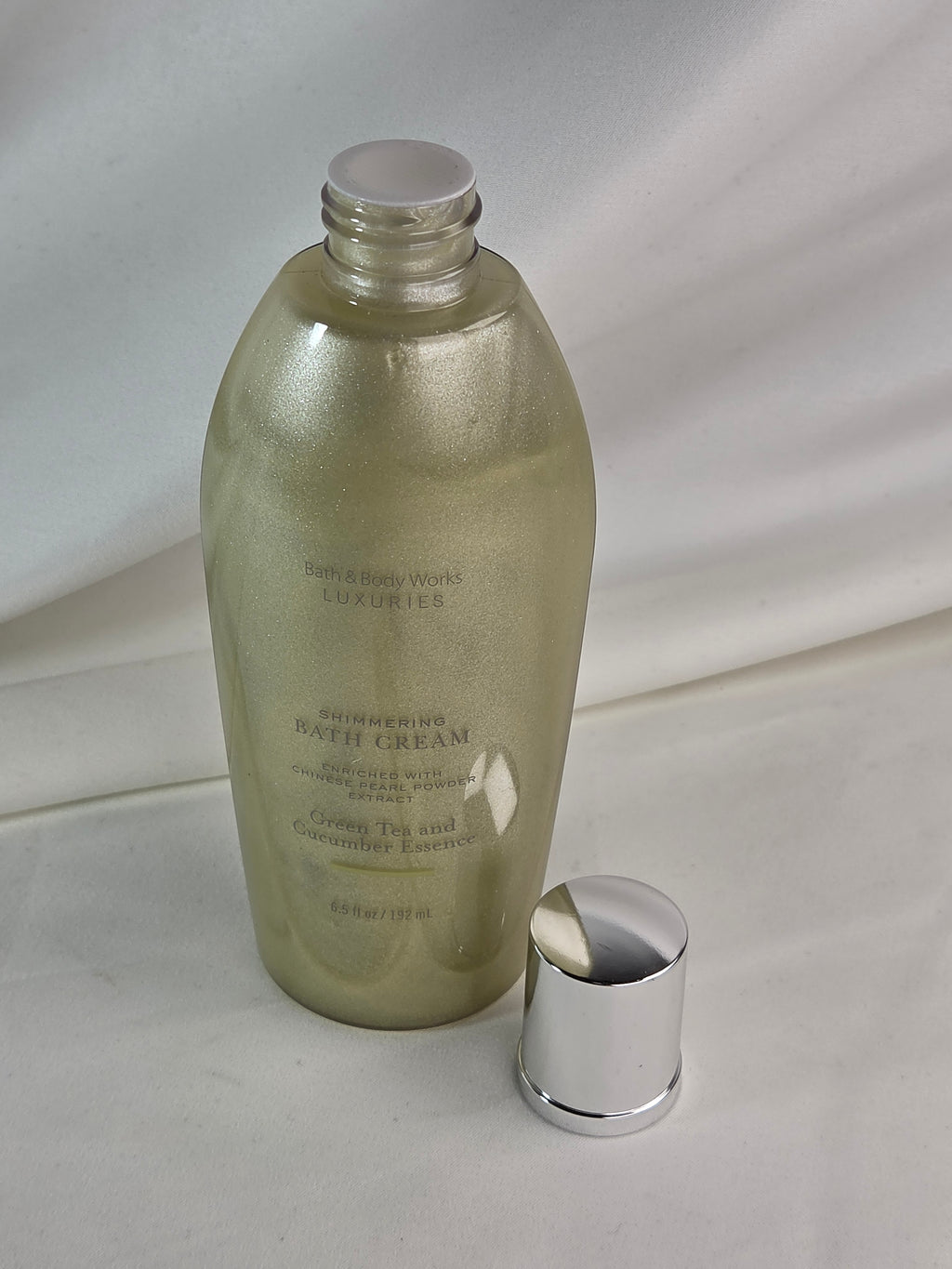Bath & Body Works Luxuries Green Tea Cucumber Shimmering Bath Cream 6.5 oz Discontinued