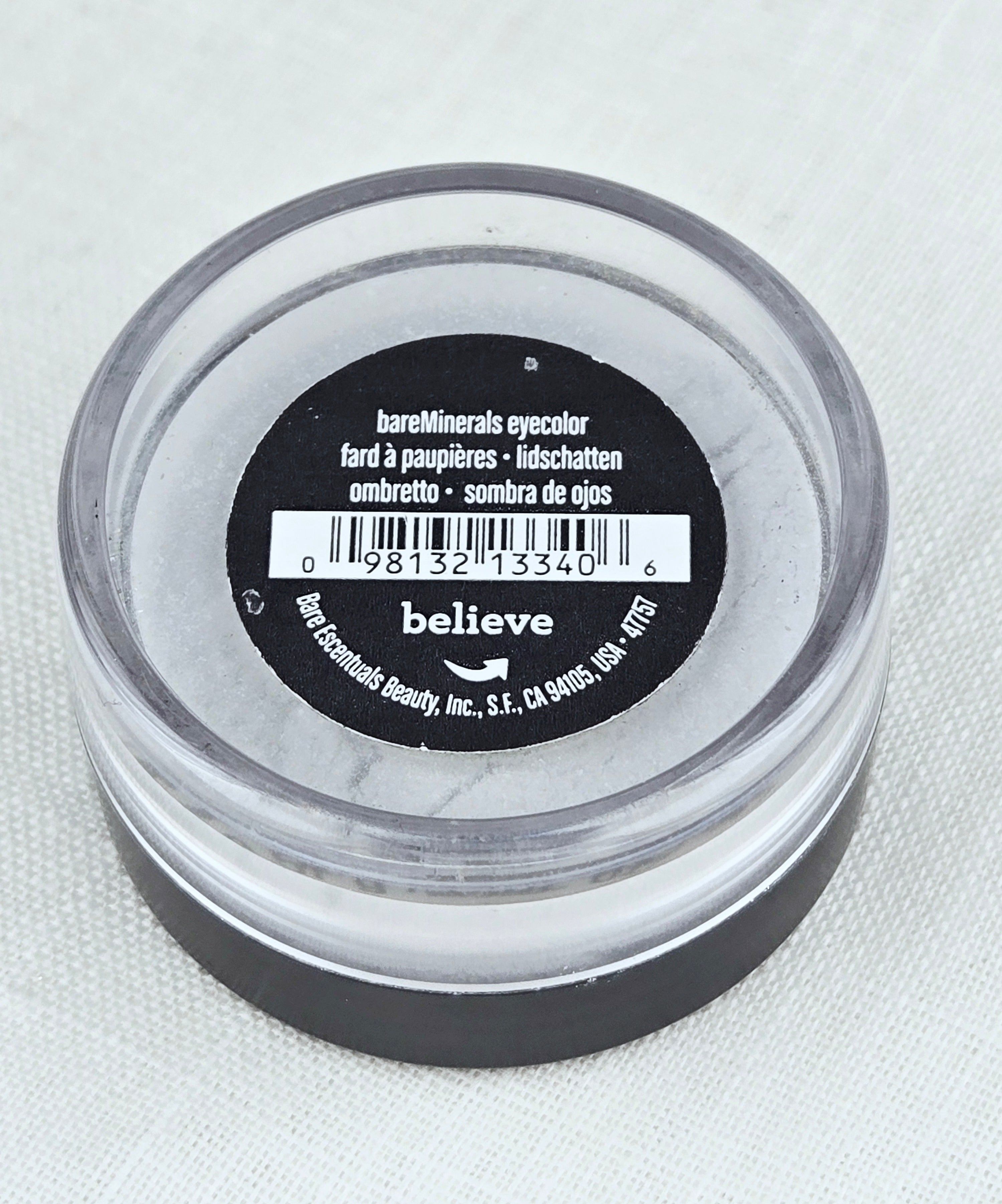 bareMinerals Loose Eyeshadow “Believe” – Cool Silver Lavender Shimmer | Discontinued Shade