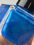 Ioniwave- Electric Blue Diamond Shimmer Nail Polish Metallic Indie Lacquer 15ml Handmade- Liquid Krystal Co