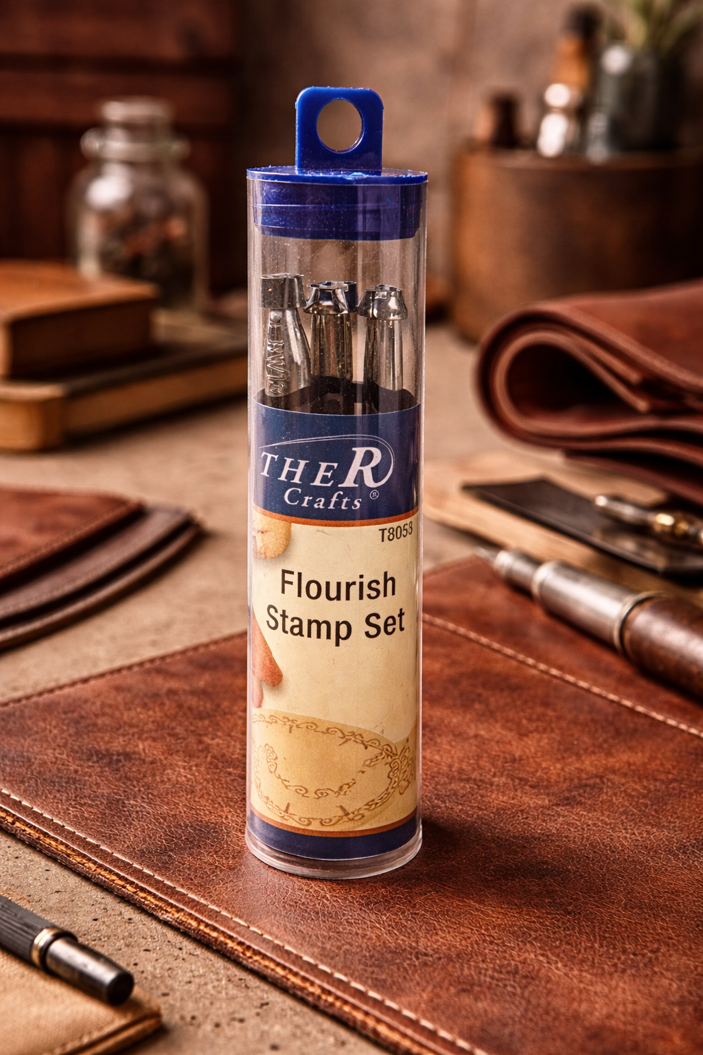 The R Crafts Flourish Stamp Tool Set T8053 Leather Stamping Tools (Set of 3) | Decorative Craft Stamps