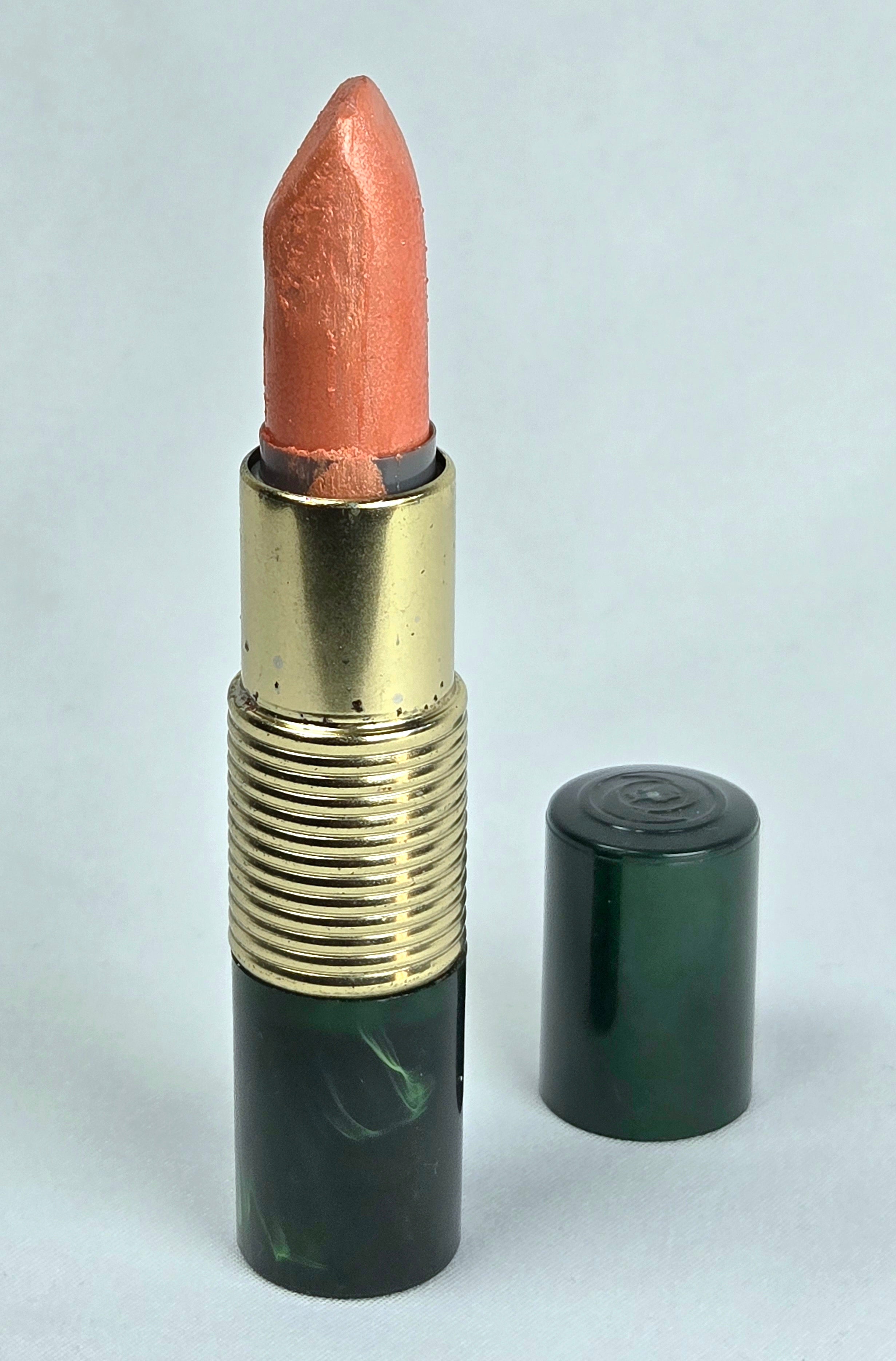 Revlon Vintage Moon Drops Luminesque Crystal Cut Coral Lipstick | Circa 1963–1967 Collector Vanity Display
