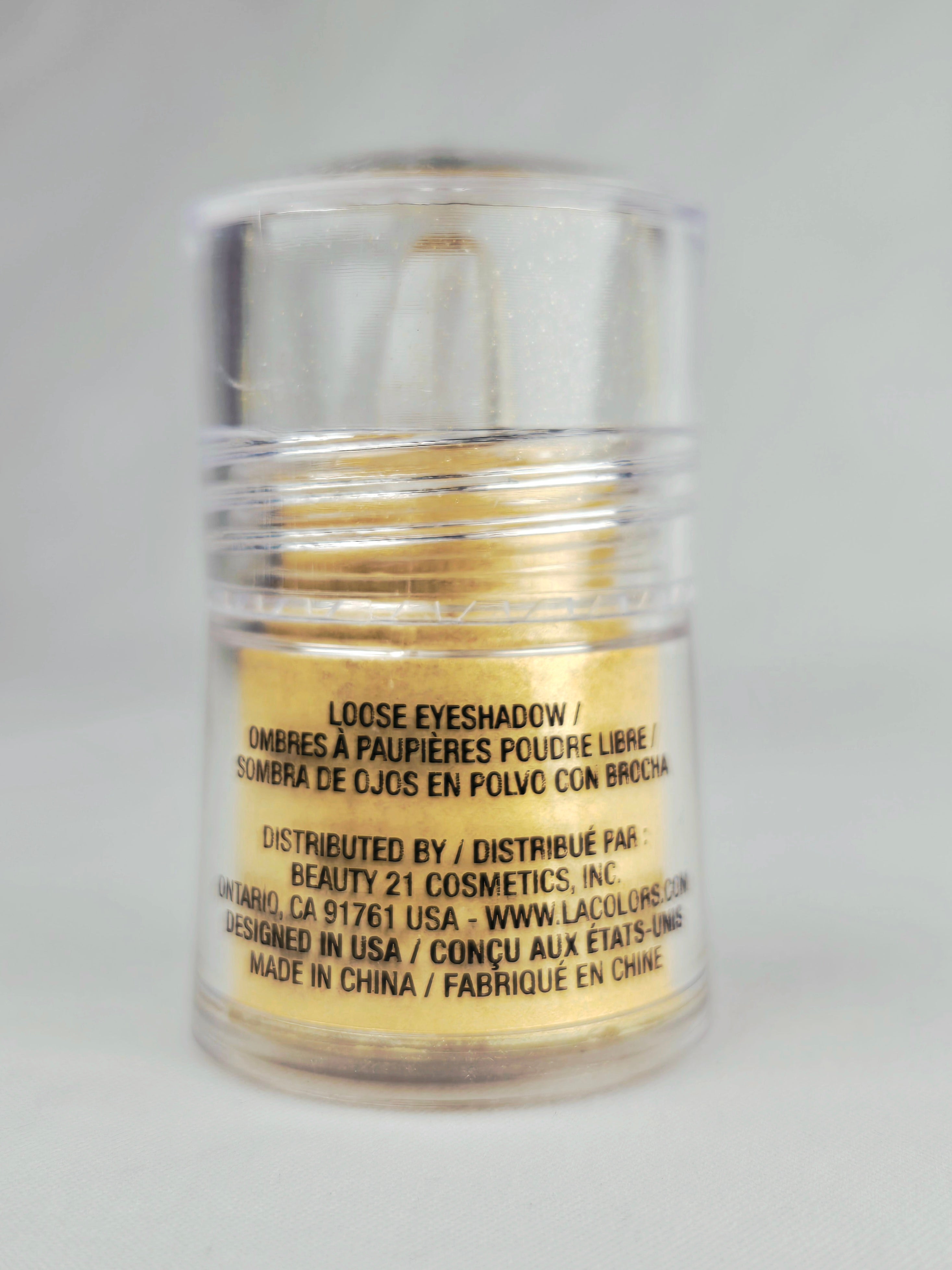 L.A. Colors Shimmering Loose Eyeshadow Sunshine CBES402 Gold Metallic Loose Pigment w/ Brush
