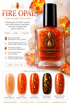 Prototype 2027 – NOT FOR SALE | Opal Trilogy Collection | Fire Opal, Moon Opal & Black Opal Jelly Flake Nail Polish Set | Liquid Krystal Co.