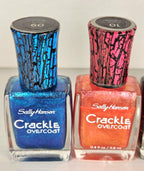 Vintage Sally Hansen Crackle Overcoat Nail Polish Lot of 7 Discontinued Shades