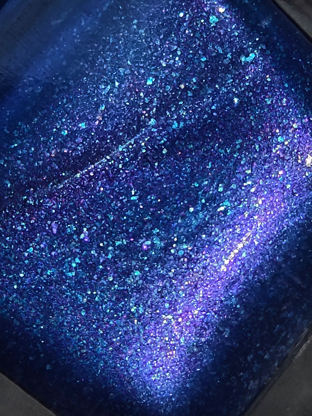 Plasmatic | Sapphire Blue Jelly Nail Polish with Cyan Illumination, Violet-Pink Shift & Aqua Flakes- Liquid Krystal Co. Handmade Indie Lacquer