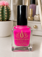Dreamshock Purple to Pink Thermal Glow in the Dark Shimmer Nail Polish | Liquid Krystal Co. Handmade Indie Lacquer