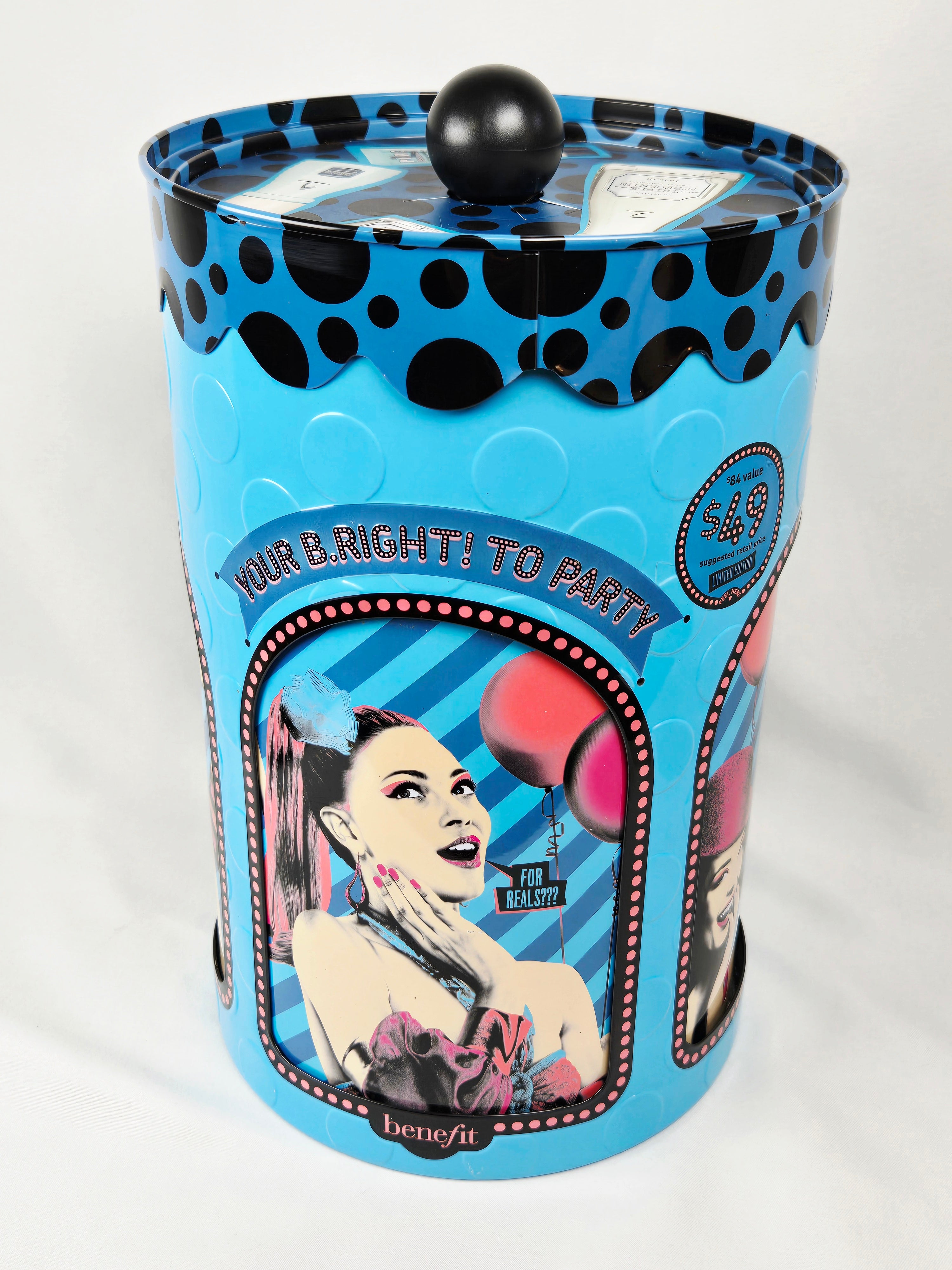 Benefit Cosmetics Vintage Skincare Gift Set — Unused 4 Piece Tin Vanity Collectible