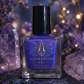 Quantum Bloom — Violet Blue Nail Lacquer with Aurora Flakes & Celestial Shimmer | Liquid Krystal Co Prototype