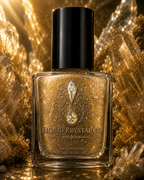 Rutilite | NOT FOR SALE  -  Quartz Jelly Nail Lacquer Topper | Champagne Gold Shimmer & Golden Crystal Inclusions | Liquid Krystal Co. - Prototype - 2027 Drop