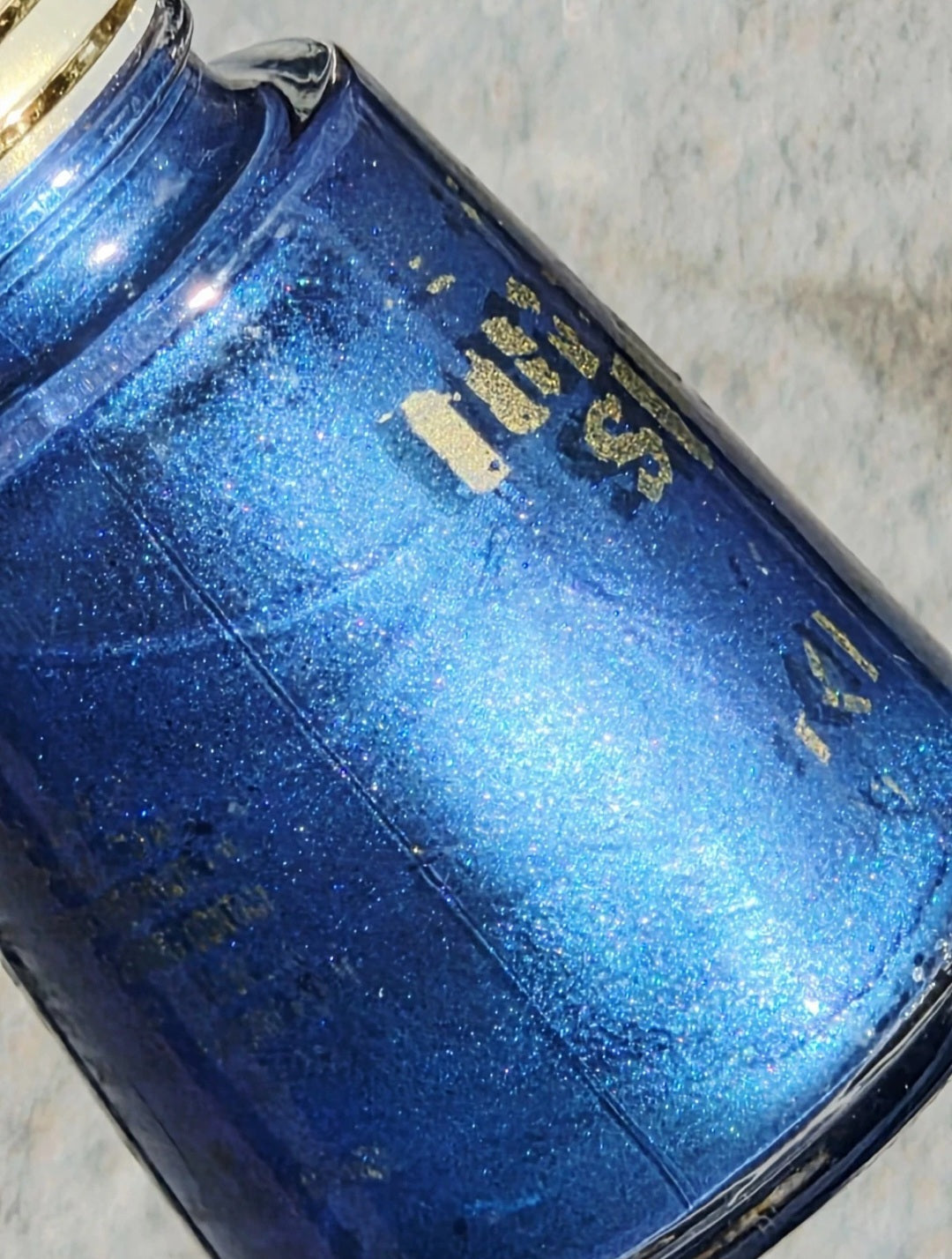 Vintage Revlon Top Speed Typhoon 360 Blue Shimmer Nail Polish Rare Discontinued