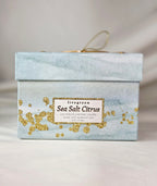 LiveGreen Sea Salt Citrus Soy Blend Candle 14 oz Three Wick Boxed Essential Oils