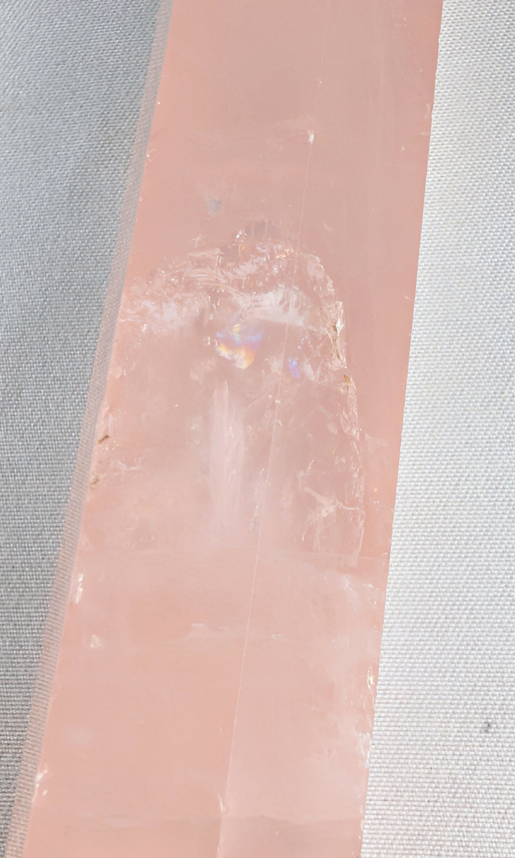 Rose Quartz Crystal Tower Point Generator 4.5 Inch Pink Healing Stone