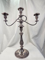 1847 Rogers Bros Silverplate 3-Arm Candelabra – Ornate Vintage Table Centerpiece