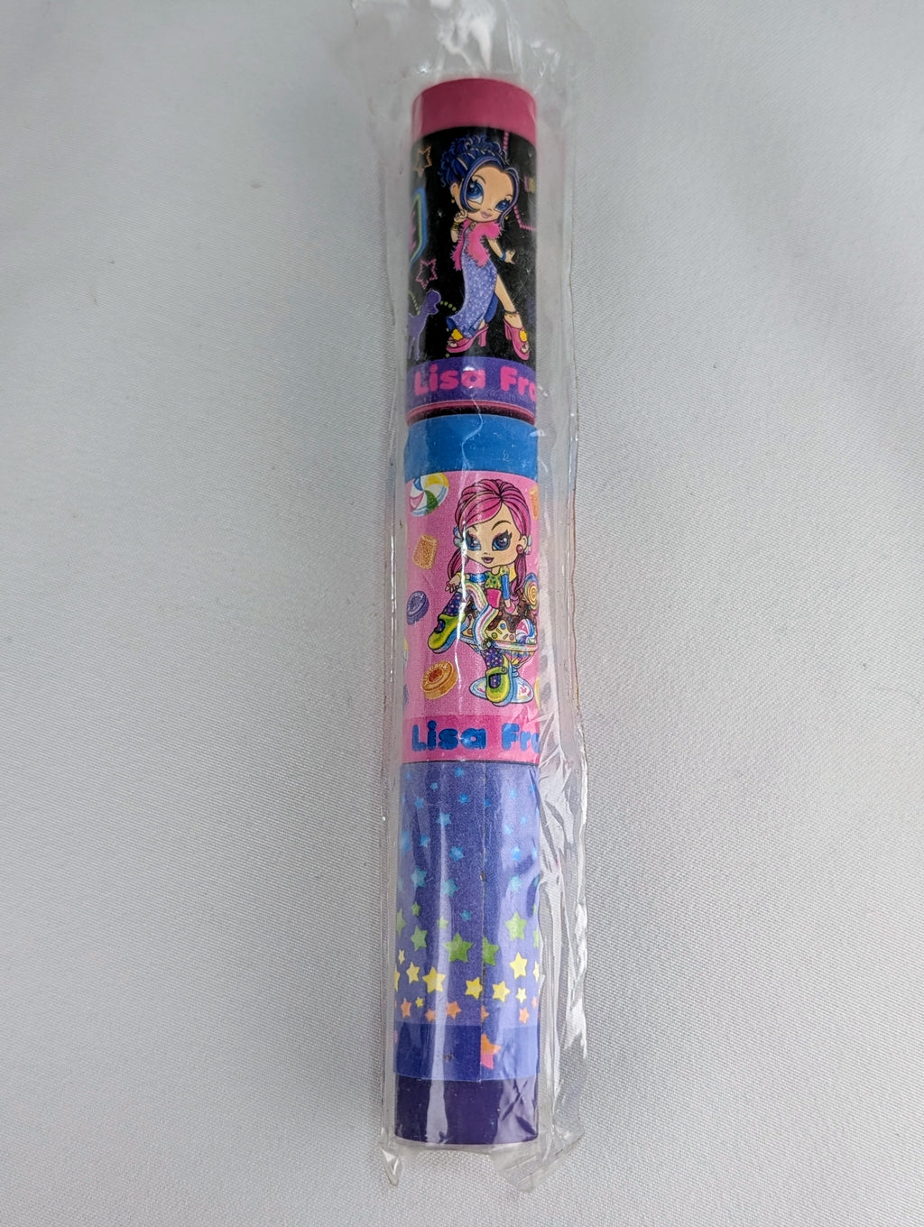 Vintage Lisa Frank Character Eraser Set of 3 Rainbow Kitty Candy Girl Glam Girl
