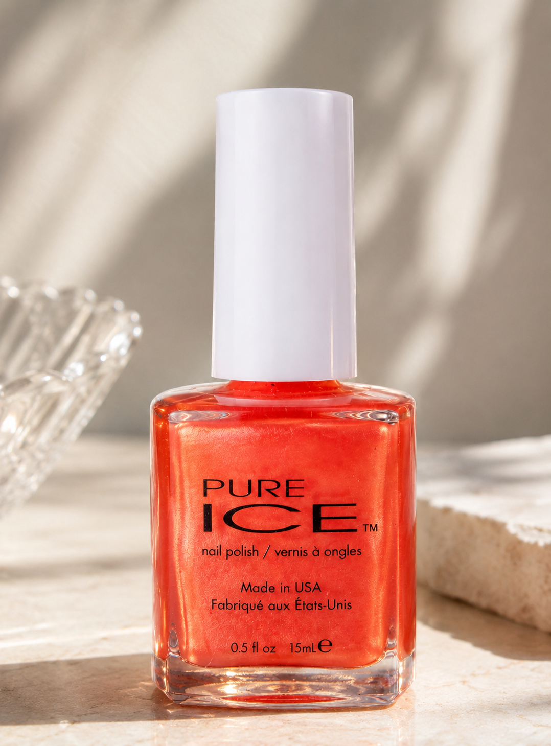 Pure Ice Pretty In Pink Nail Polish 976 Shimmer Coral Pink Pearl Lacquer .5 oz