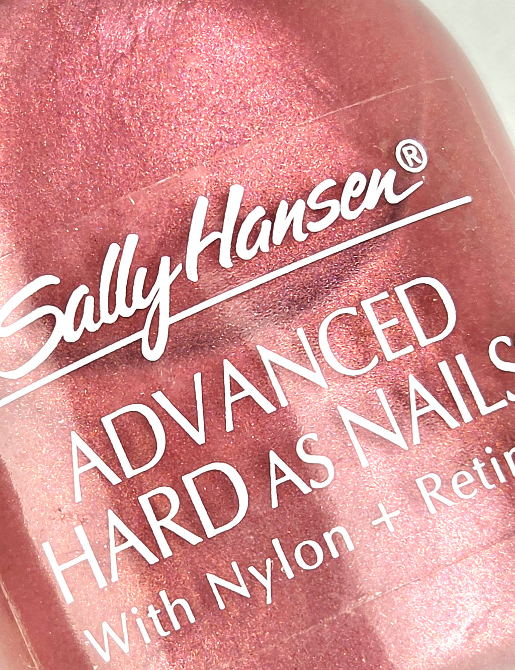 Sally Hansen Advanced Hard As Nails Thunder 2764-44 Pink Shimmer Nail Polish Collectible