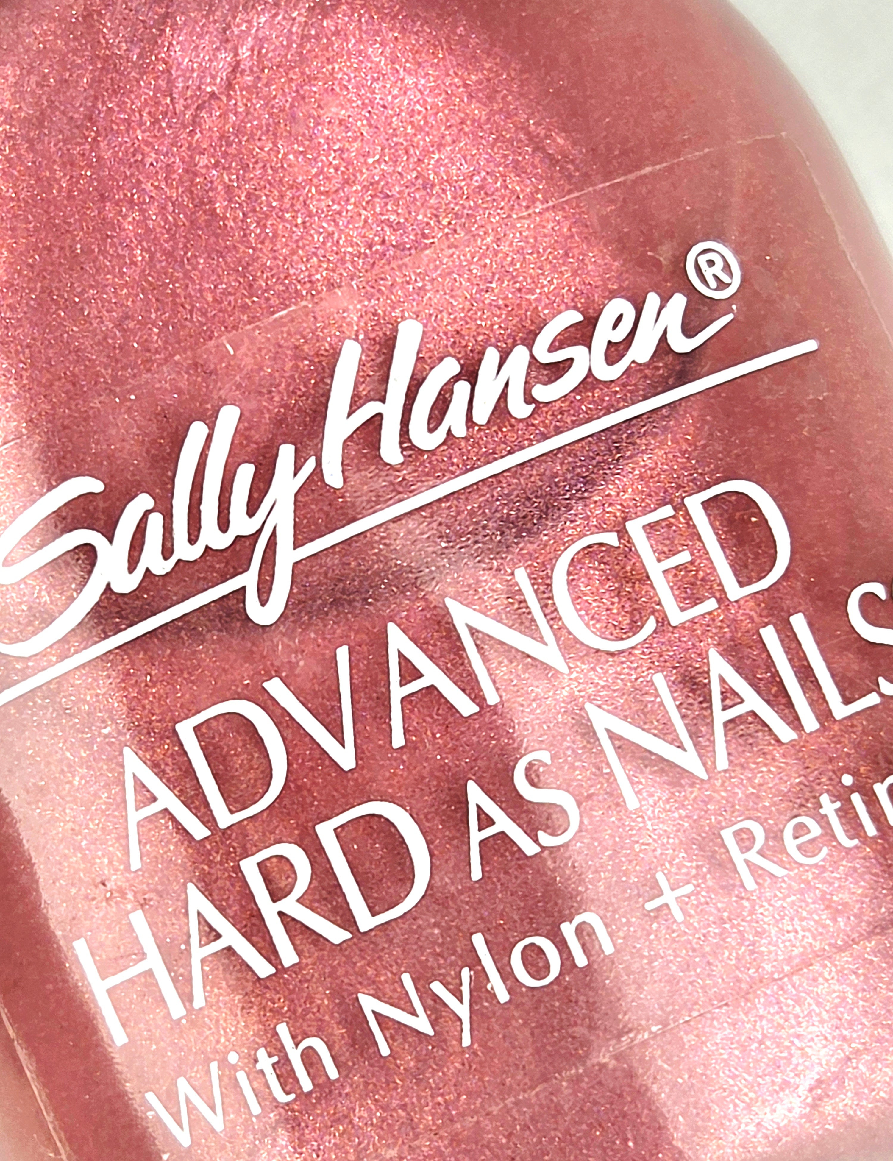 Sally Hansen Advanced Hard As Nails Thunder 2764-44 Pink Shimmer Nail Polish Collectible