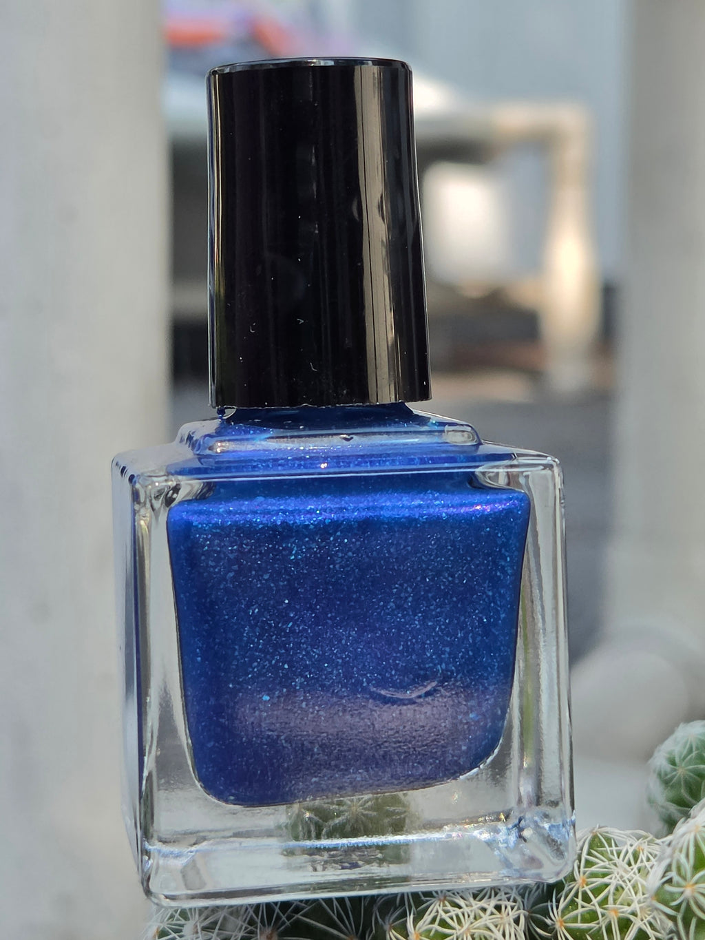 Plasmatic | Sapphire Blue Jelly Nail Polish with Cyan Illumination, Violet-Pink Shift & Aqua Flakes- Liquid Krystal Co. Handmade Indie Lacquer