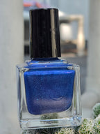 Plasmatic | Sapphire Blue Jelly Nail Polish with Cyan Illumination, Violet-Pink Shift & Aqua Flakes- Liquid Krystal Co. Handmade Indie Lacquer