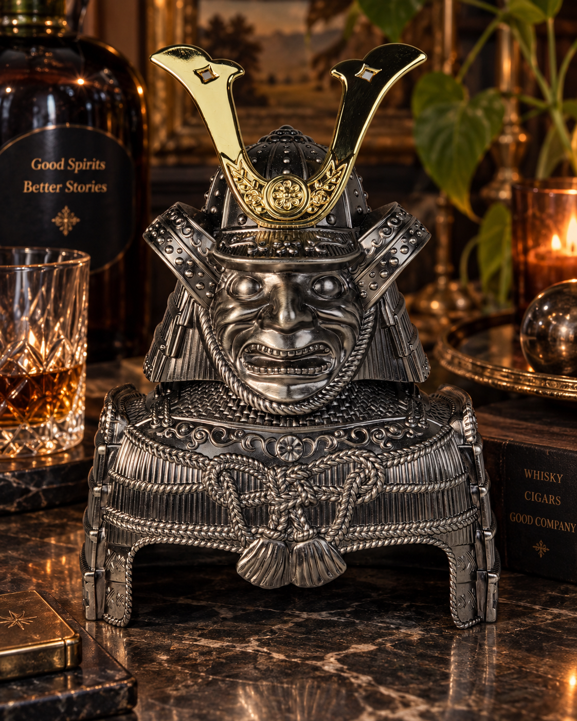 Nikka G&G Samurai Armor Whisky Bottle Cover / Kabuto Display