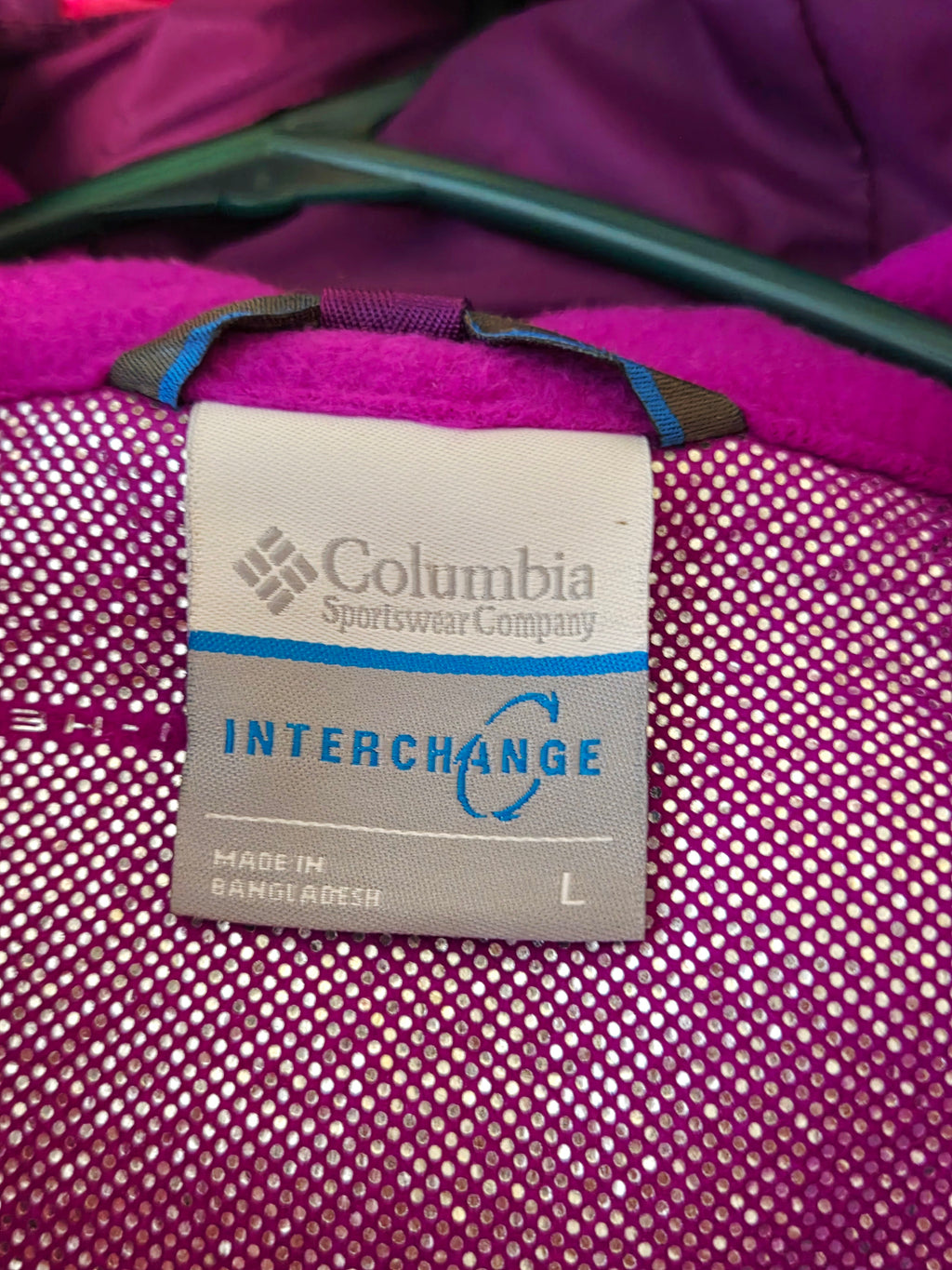 Columbia Girls Interchange 3-in-1 Floral Jacket with Fleece Liner — Size Large