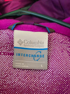 Columbia Girls Interchange 3-in-1 Floral Jacket with Fleece Liner — Size Large