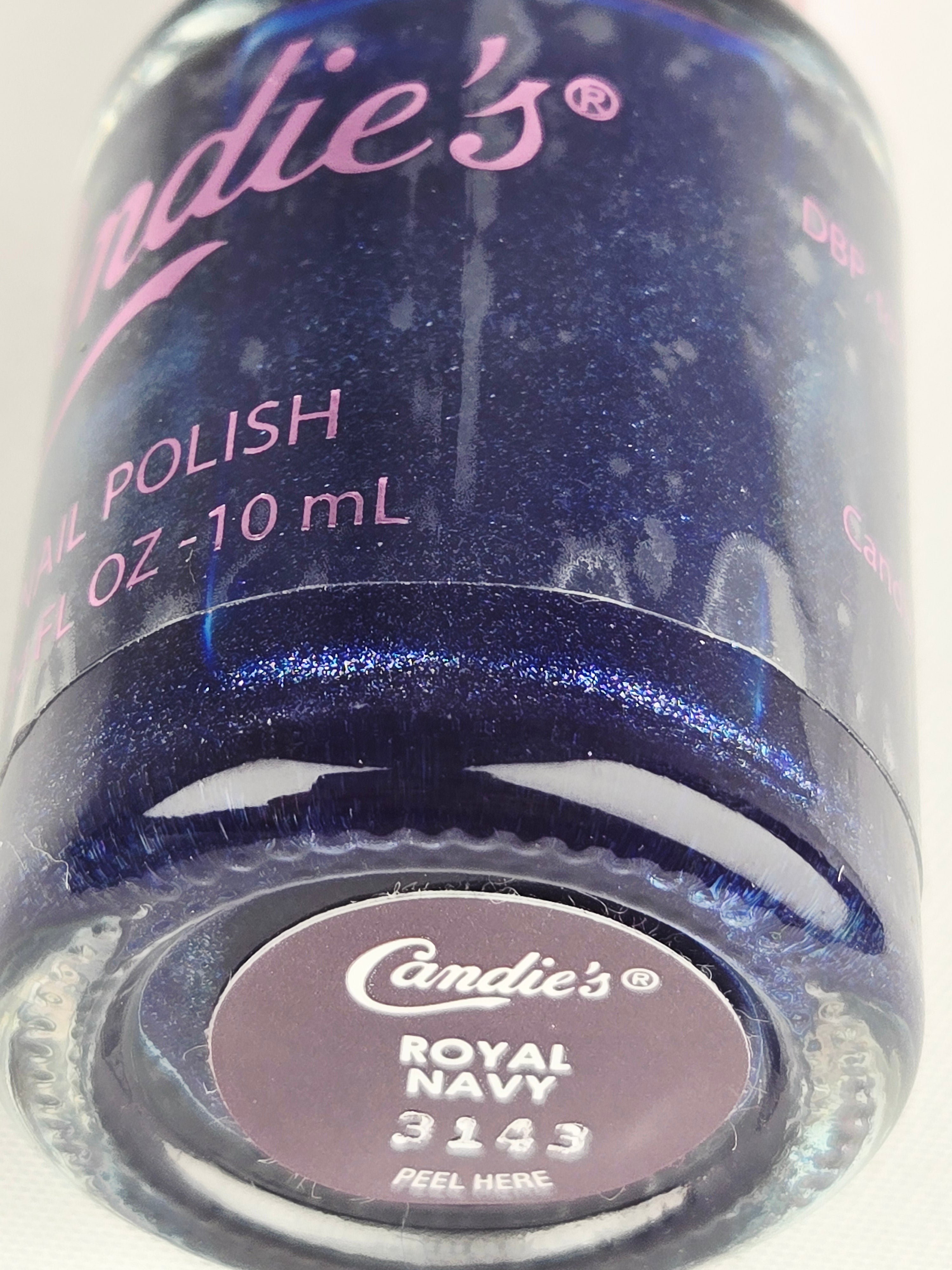 Candie’s Nail Polish “Royal Navy” 3143 – Deep Navy Blue Shimmer Nail Lacquer 0.34 oz