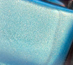 Cyanalite Handmade Cyan Blue Nail Polish with Subtle Gold Shimmer | Indie Nail Lacquer Prototype