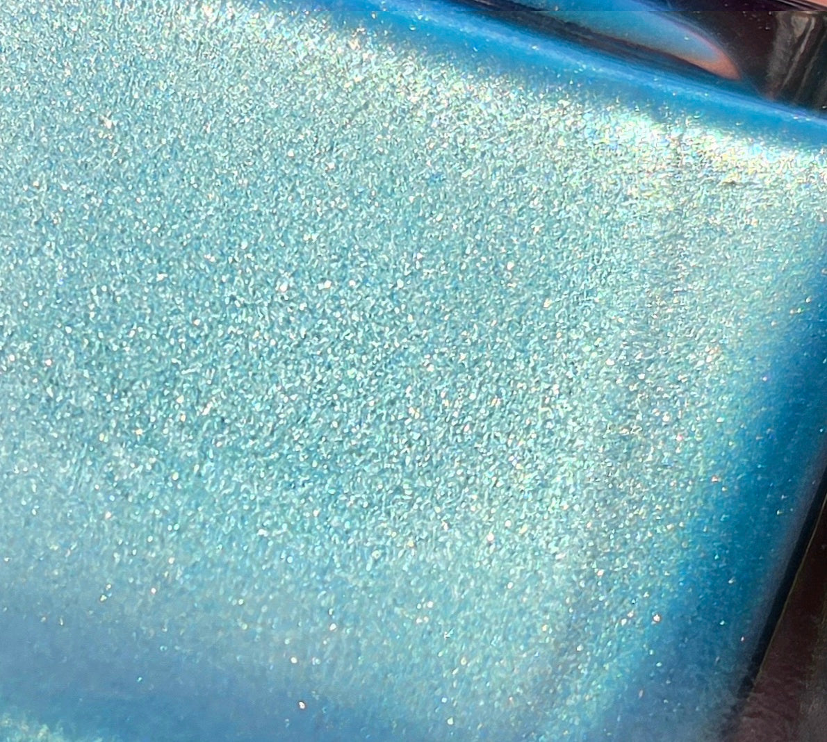 Cyanalite Handmade Cyan Blue Nail Polish with Subtle Gold Shimmer | Indie Nail Lacquer Prototype