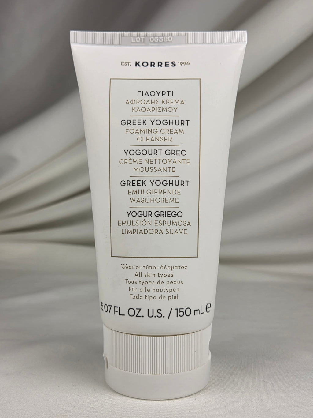 KORRES Greek Yoghurt Foaming Cream Cleanser 5.07 oz 150 mL Factory Sealed Face Wash
