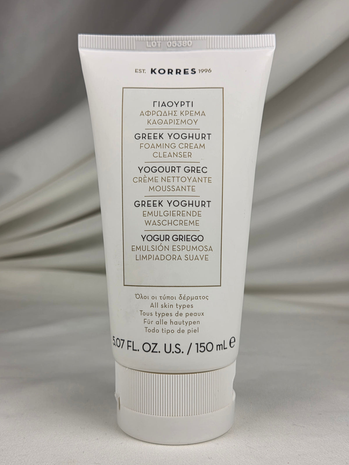KORRES Greek Yoghurt Foaming Cream Cleanser 5.07 oz 150 mL Factory Sealed Face Wash