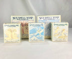Vintage Crabtree & Evelyn Sea Shell Soap Collection | Jojoba Oil Guest Soaps & Bath Bars | 5 Piece Coastal Bath Set 1978