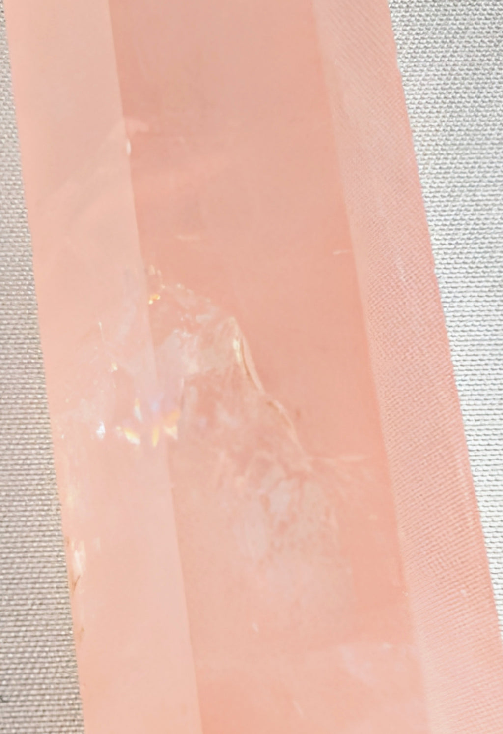 Rose Quartz Crystal Tower Point Generator 4.5 Inch Pink Healing Stone
