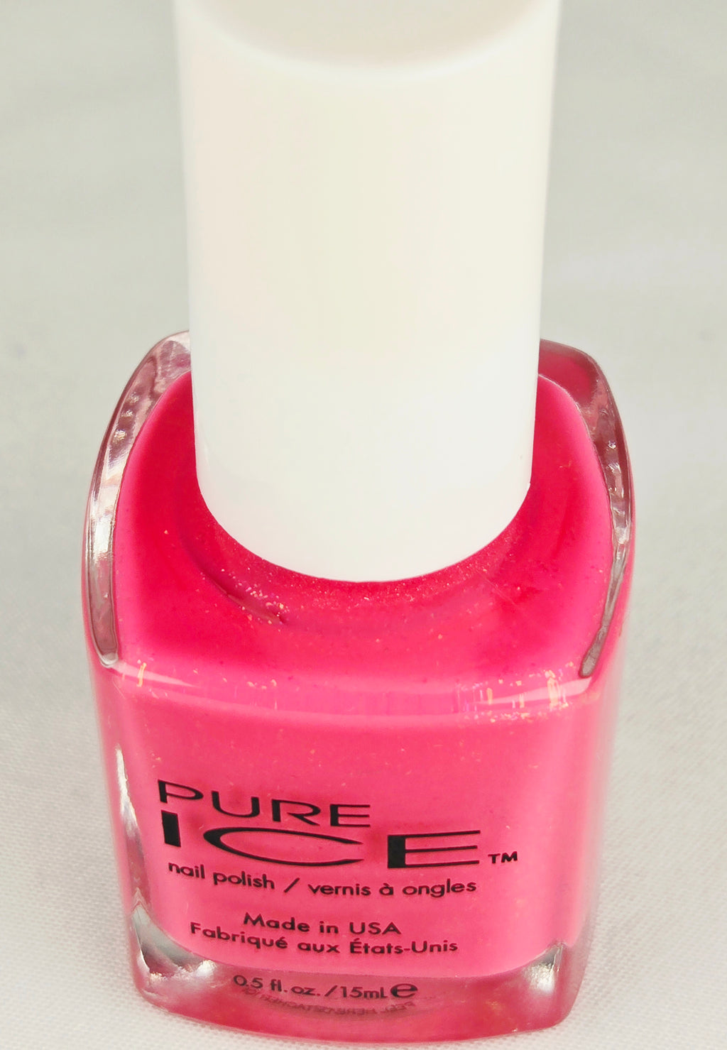 Pure Ice “After Hours” Bright Pink w/ Gold Flake Nail Polish - Y2K - Discontinued