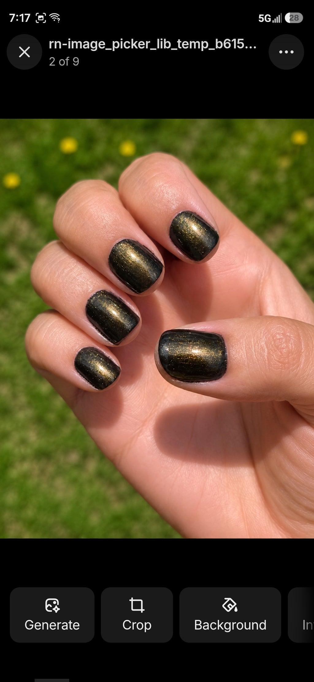 Liquid Krystal Co. Gilded Raven Prototype Nail Lacquer | Black Crelly with Antique Gold Shimmer | One-of-a-Kind Handmade Indie Polish