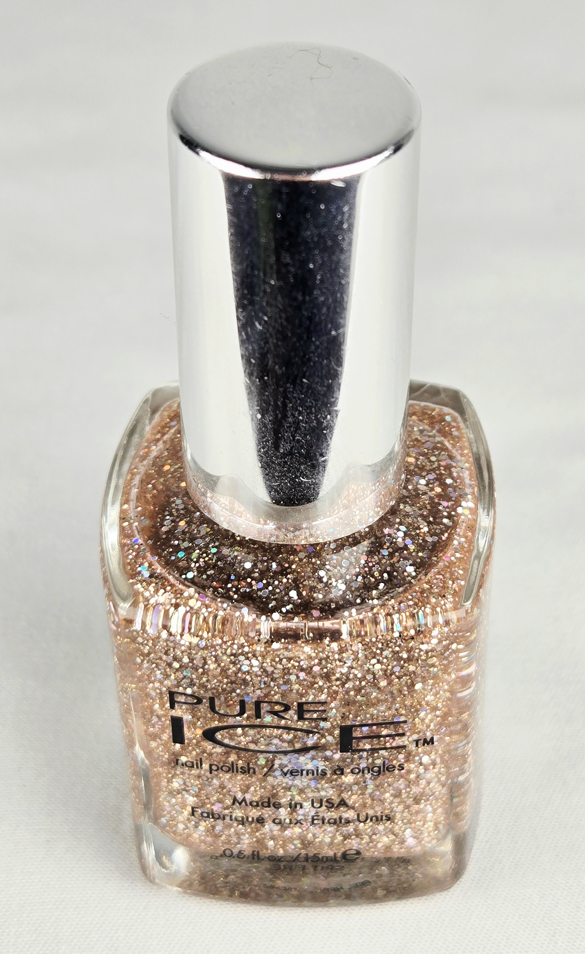 Pure Ice Nail Polish “Spit Fire” Gold Holographic Glitter Multicolor Sparkle Lacquer