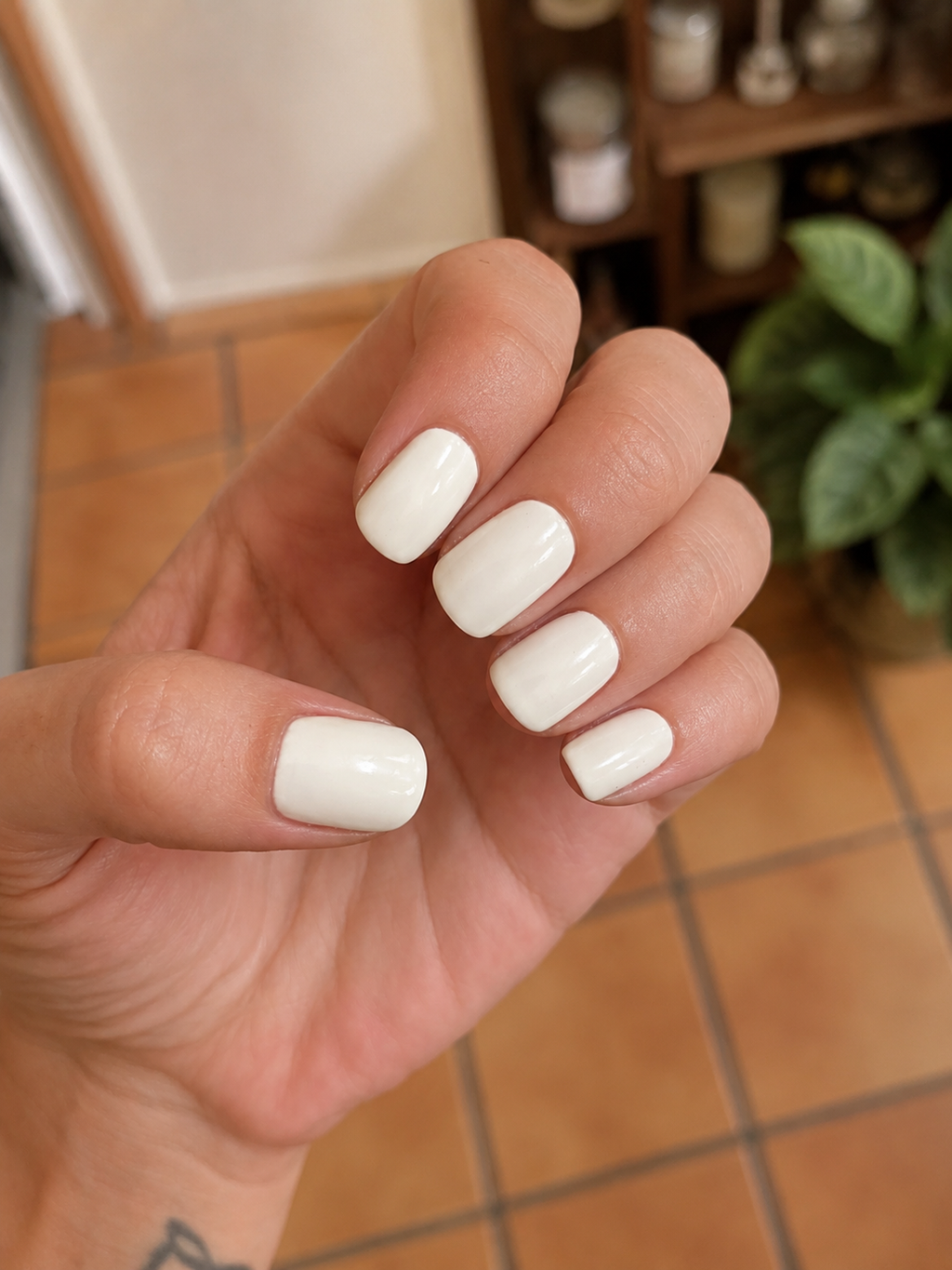 Gilded Dove Ivory Gold Shimmer Nail Polish Prototype | Liquid Krystal Co.