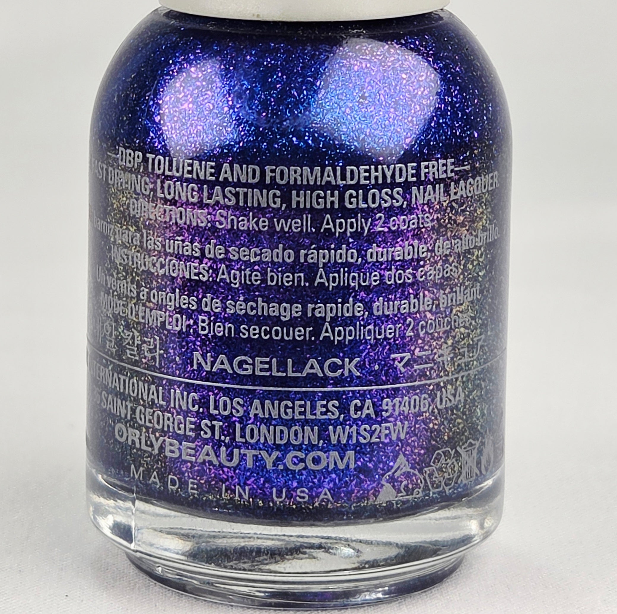 ORLY Lunar Eclipse Nail Lacquer Vintage Blue Purple Shimmer Nail Polish Collectible