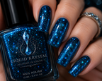 Biolumenite | NOT FOR SALE  -  Ocean Teal Jelly Nail Lacquer | Aqua Crystal Shimmer & Blue Glow | Liquid Krystal Co. - Prototype  - 2027 Drop